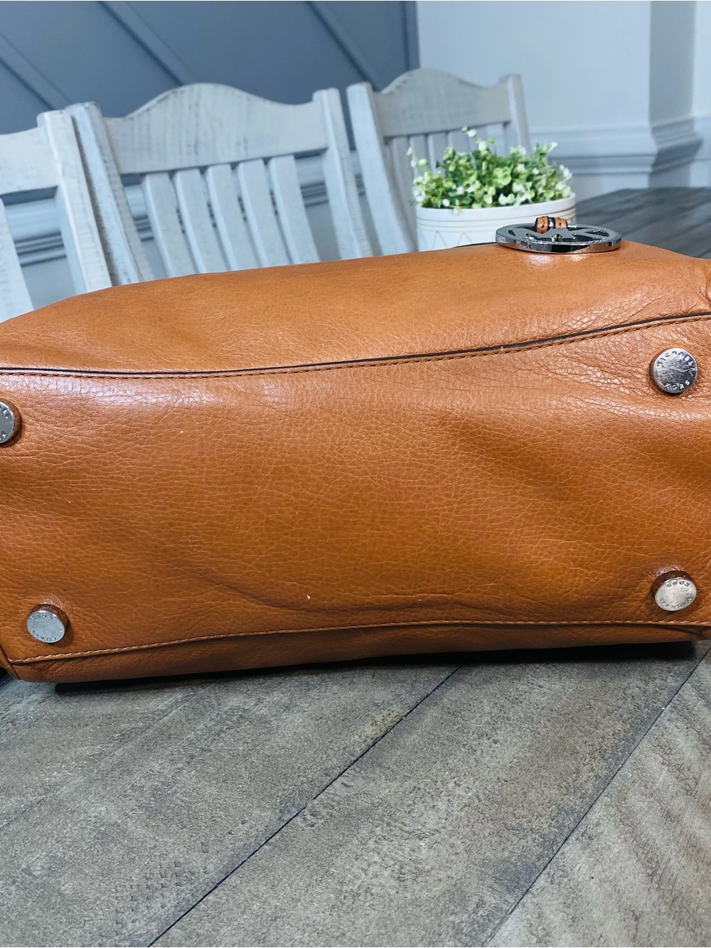 Michael Kors Sophie Large Leather Satchel – Luggage Brown - Picture 7 of 13
